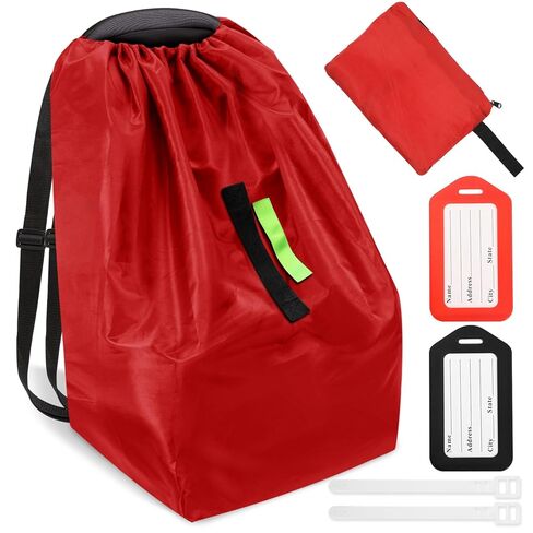 Carseat Bag for Airplane Travel, Carseat Gate Check Bag, Durable Car Seat Cover Baby Travel and 2 Pcs Luggage Tags For Airplane, Perfect for Air Travel Family Vacations and Parent with Infants in Saudi Arabia