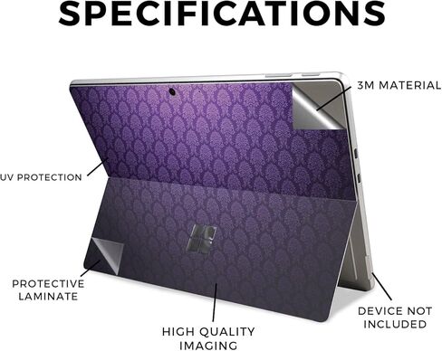 غلاف الكمبيوتر اللوحي متوافق مع Microsoft Surface Pro 11 (2024-2025) - أرجواني عتيق - غطاء لاصق واقي من الفينيل الفاخر 3M - سهل الاستخدام | صُنع في الولايات المتحدة الأمريكية بواسطة MightySkins in Kuwait