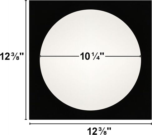 (100-Pack) 12-Inch Picture Disc Vinyl Record Jackets - Black Paperboard Sleeves with Large 10.25 Inch Center Hole - Heavyweight Display Covers for Picture Disc LPs in Saudi Arabia