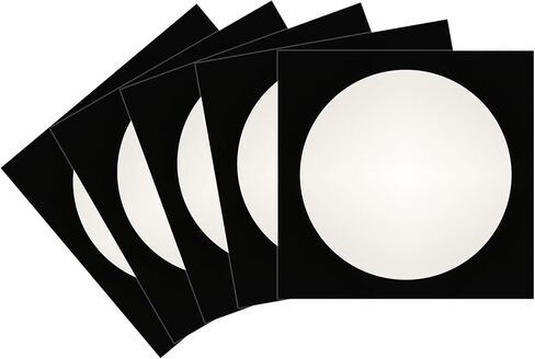 (50-Pack) 12-Inch Picture Disc Vinyl Record Jackets - Black Paperboard Sleeves with Large 10.25 Inch Center Hole - Heavyweight Display Covers for Picture Disc LPs in Saudi Arabia