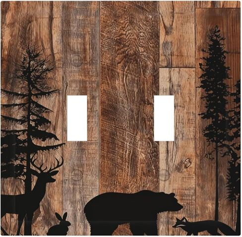 Outlet Covers Snowy Woodland Scene Forest Deer 1 Toggle 1 Rocker Combo Light Switch Cover Plate Decorative Switch Plate Covers Electrical Switch Plates For Home Nursery Decor in Saudi Arabia