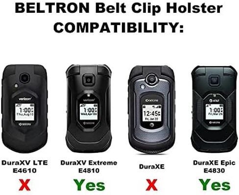 Case with Belt Clip for Kyocera DuraXV Extreme E4810, Extreme+ E4811 (Verizon) Protective Snap On Cover & Rotating Belt Clip Holster Combo (Industrial Strength) in Saudi Arabia