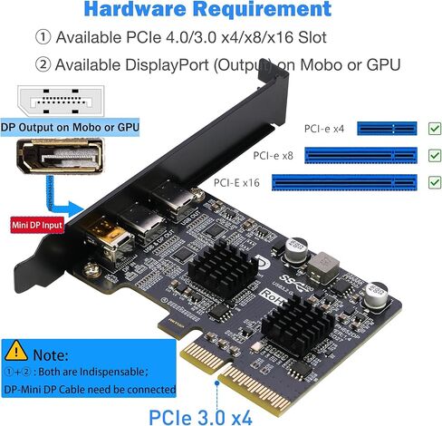 PCIe to USB C Video Expansion Card [10Gbps] + PCIe to 2xUSB C Data Expansion Card [10Gbps] in Saudi Arabia