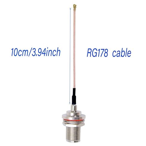 2 قطعة U.FL أنثى إلى N أنثى RF كابل محوري RG178 N نوع ضفيرة كابل قافز 10 سم / 3.94 بوصة لـ 3G 4G WiFi GSM بلوتوث وحدة لاسلكية هوائي جهاز التوجيه الخارجي in Kuwait