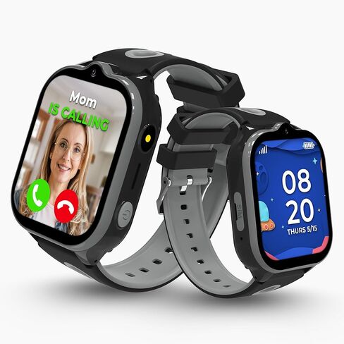 Smart Watch – Best Kid-Safe Phone Watch, Precision Real-Time GPS Tracking, Calls, Texts, Activity Tracking, School Mode, Parental Controls, SOS Button & Safety Alerts, Geo-Fence Zones (Pink) in Saudi Arabia