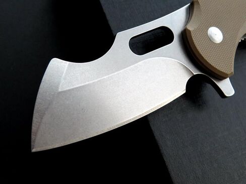 سكاكين جيب Eafengrow شفرة D2 ومقبض G10 سكين تخييم قابل للطي أداة نجاة سكين جيب صغيرة للاستخدام الخارجي (EF13-بني) in Kuwait