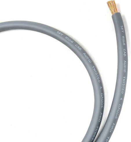 100 ft OFC 4 Gauge Oversized Silver Power Ground Wire Sky High Car Audio in Saudi Arabia