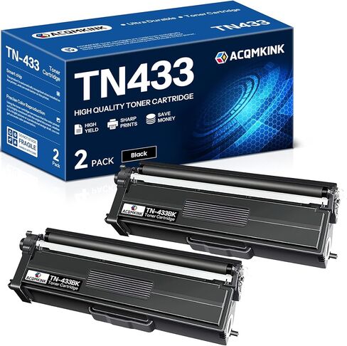 TN433BK TN433 High Livel Black Toner Cartridge Presentive for Brother TN-433 TN-433BK MFC-L8900CDW HL-L8360CDW HL-L8260CDW Printer ، TN4332PK in Saudi Arabia