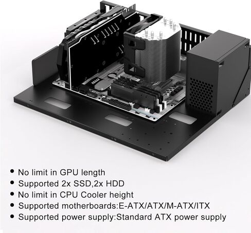 PC Test Bench, Open Air PC Case, ATX Open Frame Computer Chassis, DIY Techbench PC Case for EATX ATX MATX ITX in Saudi Arabia