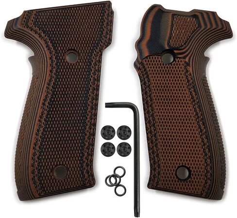 Cool Hand G10 Grips Replacement for Sig Sauer P226, Black Gun Grips Screws Included, Aggressive Checkered Texture, Thickness 7/10"，not for a Sig P229 in Saudi Arabia