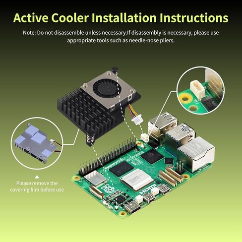 مجموعة iRasptek Basic Starter Kit لـ Raspberry Pi 5 4GB RAM - تتضمن لوحة 4GB، ومصدر طاقة 27W PD، وحافظة معدنية Pi5 ومبرد نشط in Kuwait