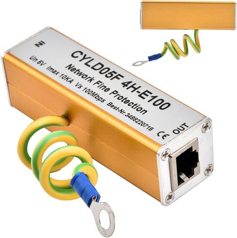 RJ45 RJ11 Adapter, Ethernet Network Surge Protector with Large Through Current Capacity for Monitoring Systems Control Signals Video Signals in Saudi Arabia