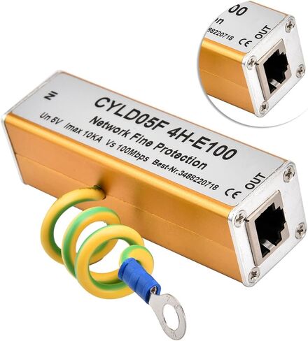RJ45 RJ11 Adapter, Ethernet Network Surge Protector with Large Through Current Capacity for Monitoring Systems Control Signals Video Signals in Saudi Arabia