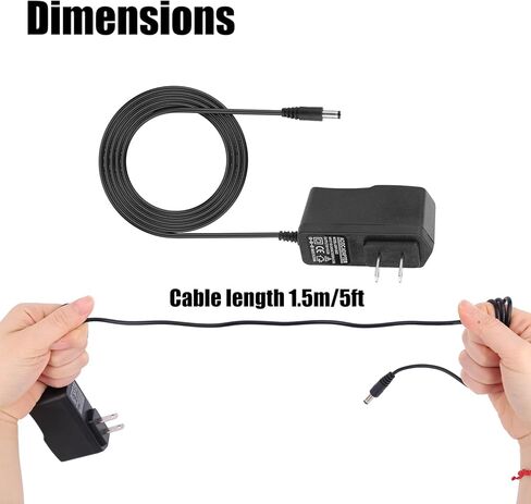 Replacement Power Cord Compatible with Victrola Record Player, for VSC-550BT Vintage 3-Speed 1.5m/5ft Cable DC 5V 1A Charger with Adapter 4 Tips in Saudi Arabia