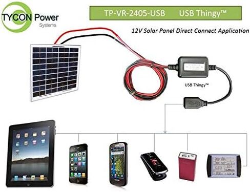 TP-VR-2405-USB - مدخل 10-32VDC، خرج منظم 5VDC 1A مع كابل 18AWG مقاس 6 بوصات وموصل USB-A in Saudi Arabia