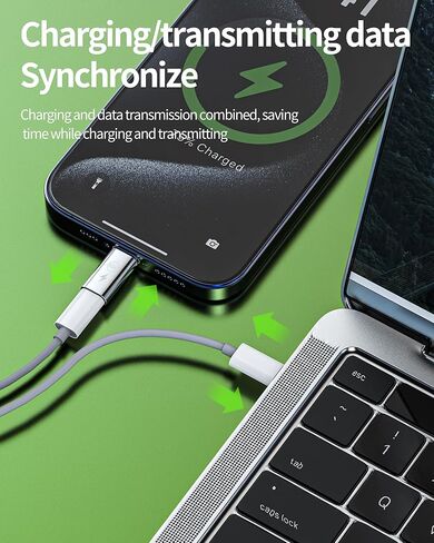 محول شحن سريع 65 وات من Lightning إلى USB C (3 عبوات) موصل كابل سلك الشاحن من النوع C لهاتف Apple لهاتف iPhone15 Pro Max Plus لجهاز iPad Air Mini متوافق مع Samsung Galaxy S23 S22 S21 Note10 in Saudi Arabia