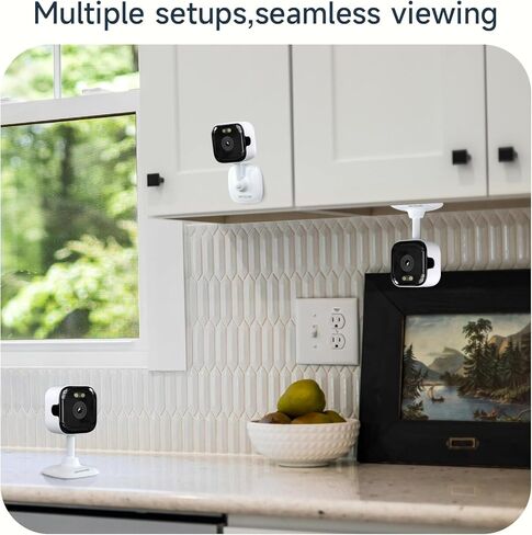 2K Indoor Security Camera with Foldable Stand, 3MP 2.4GHz WiFi Camera with AI Motion Detection, Infrared Night Vision, Adjustable 90° Stand, Cloud or Local Storage for Home Security, Pet Monitoring in Saudi Arabia
