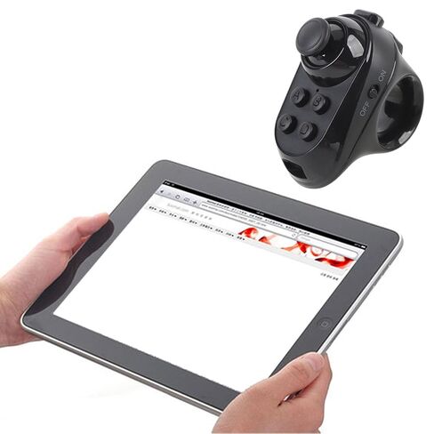 حلقة تحكم VR لاسلكية من PUSOKEI، لوحة ألعاب بلوتوث لنظارات الواقع الافتراضي والكمبيوتر اللوحي والهاتف، مع عصا تحكم لصفحة التصوير الفوتوغرافي للألعاب والتحكم في الصوت بالماوس in Kuwait