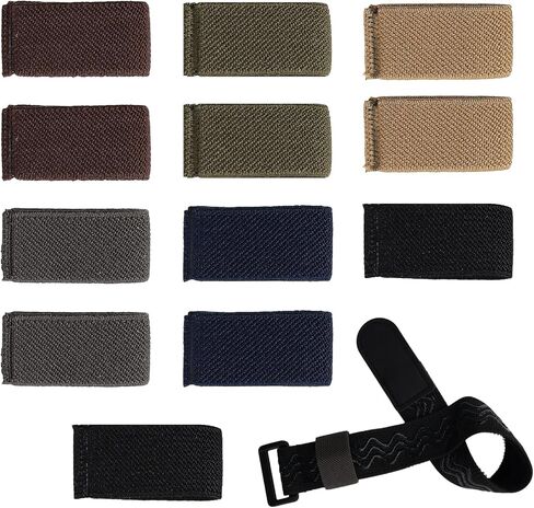 12 Pcs Belt Loop Keeper, Elastic Strap Keepers for Belts & Backpacks, Convenient Retrofit Belt Loops for Securing 1.5-2" Wide Straps, 6 Colors in Saudi Arabia