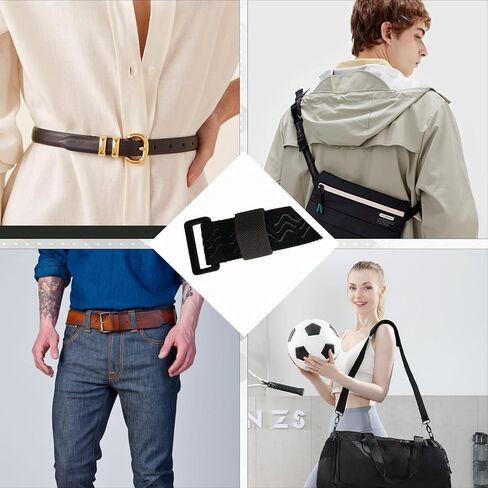 12 Pcs Belt Loop Keeper, Elastic Strap Keepers for Belts & Backpacks, Convenient Retrofit Belt Loops for Securing 1.5-2" Wide Straps, 6 Colors in Saudi Arabia