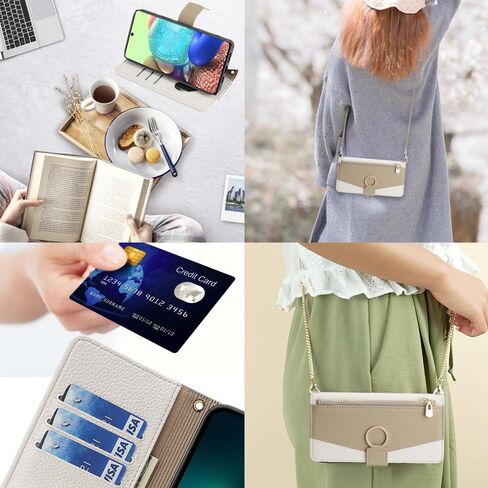 Asuwish Phone Case for Samsung Galaxy A71 5G Wallet Cover with Screen Protector and Mirror PU Leather Flip Cover Ring Credit Card Holder Crossbody Strap Stand Cell A 71 G5 71A S71 Women Girls White in Saudi Arabia