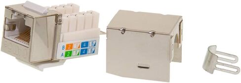 Shielded Cat5e Keystone Jack, RJ45 Female to 110 Punch Down in Saudi Arabia