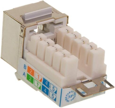 Shielded Cat5e Keystone Jack, RJ45 Female to 110 Punch Down in Saudi Arabia