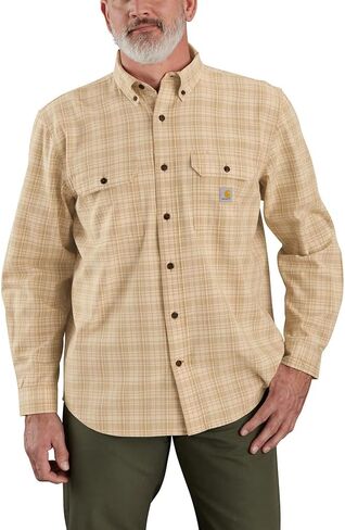 قميص Carhartt رجالي فضفاض متوسط ​​الوزن منقوش بأكمام طويلة in Kuwait