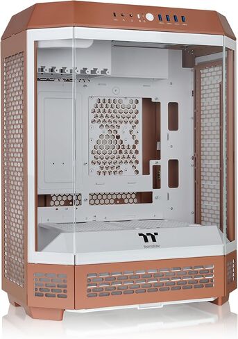 Thermaltake Tower 600 Mid Tower; 2x140mm CT Fans Included; 420mm Radiator Support; 400mm GPU Clearance; Hidden Connector Support; Rotatable PCIe Slots; Mocha Mousse; CA-1Z1-00MUWN-00 in Saudi Arabia