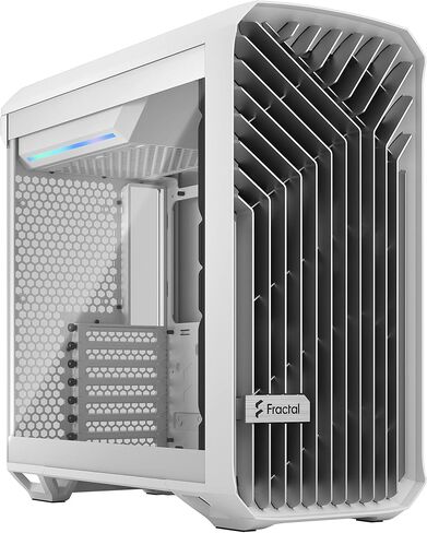 تصميم فركتال Torrent Compact RGB Black - لوحات جانبية من الزجاج المقوى خفيف اللون - شبكة مفتوحة لأقصى كمية من الهواء - مروحتان RGB PWM مقاس 180 مم متضمنتان - النوع C - حقيبة ألعاب الكمبيوتر ATX Airflow Mid Tower in Kuwait