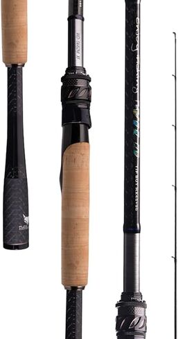 PURELURE Wild Spinning & Cast Rod - TORAY M40JB+T1100 صنارة صيد من ألياف الكربون، أدلة Fuji SIC، قضيب جهير سريع الحركة للغاية قطعتين، قطعة واحدة من الفلين بمقبض كربوني، مقعد بكرة Fuji ECS/VSS in Kuwait