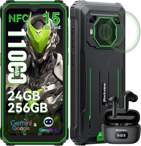 Blackview BV6200Plus Rugged Phone Android 15, 98dB Super Speaker 11000mAh, 24GB+256GB/2TB Rugged Smartphone Unlocked, 6.56" HD+ 90Hz Waterproof Phone 2025 NFC/Fingerprint/GPS/T-moblie/IP69K/3 Slots in Saudi Arabia