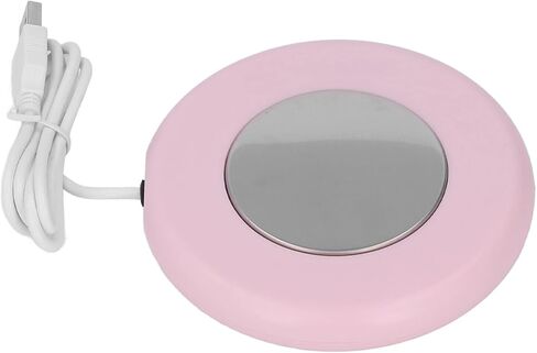 Tyenaza 10W DC5V Mug Warmer USB 55°C Constant Temperature Energy Saving Power Tea Warmer for Office (Pink) in Saudi Arabia