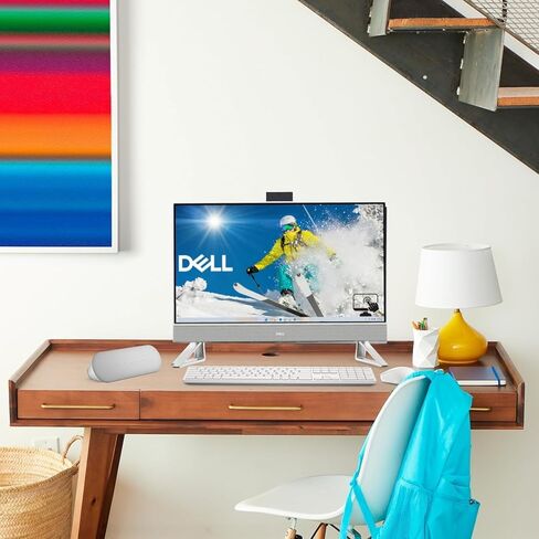 كمبيوتر مكتبي الكل في واحد من Dell، شاشة FHD مقاس 24 بوصة بإضاءة زرقاء منخفضة، تصميم فائق الهدوء، الجيل الرابع عشر من الجيل السادس Intel Core 3-100U، ذاكرة DDR5 سعة 16 جيجابايت، محرك أقراص PCIe SSD سعة 512 جيجابايت، لوحة مفاتيح وماوس لاسلكي أبيض، Windows  in Kuwait