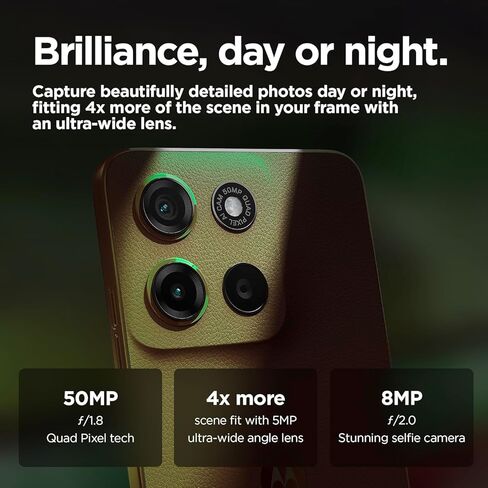 Motorola Moto G15 4G LTE (XT2521-2) 4+128GB Dual Sim | GSM Unlocked | International Model | for T-Mobile, Metro PCS, Mint, Ultra, & Tello - (Green) in Saudi Arabia