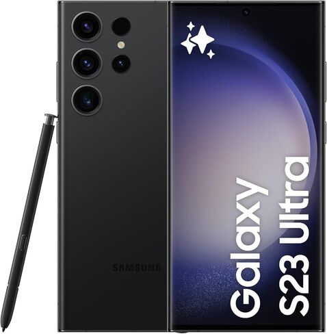 Samsung Galaxy S23 Ultra 5G SM-S918B/DS 256GB 12GB RAM, 200 MP Camera, Factory Unlocked, International Model (Phantom Black) in Saudi Arabia