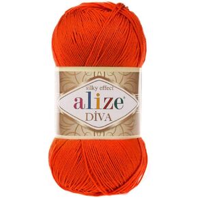 alize diva silky effect 100 ٪ microfiber acrylic yarn 1 ball skeins 100gr 383yds color (346 - Sky Blue) in Kuwait