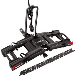 Ebike Rack with Ramp for 2 E-Bikes, Hitch Bike Rack Fits 5" Fat Tire, Heavy-Duty Platform Carrier with Ramp, Foldable Tilting Locking, 2" Receiver for Cars SUVs Trucks, No Assembly in Saudi Arabia