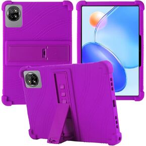 حافظة كمبيوتر لوحي Blackview Tab 20 WiFi مقاس 10.1 بوصة، حامل من السيليكون الناعم BOVUGAC قابل للتعديل مضاد للصدمات مناسب للأطفال لجهاز Tab 20 WiFi 10.1 بوصة (أرجواني) in Kuwait