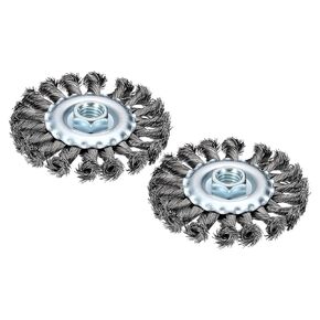 Wire Wheels for Angle Grinder, 1pcs 6in Twist Knotted Wire Brush for Grinder with 5/8"-11 Arbor, [for Heavy Rust Deburring Paint Removal] - 0.02in Carbon Steel Wire, Silver in Kuwait