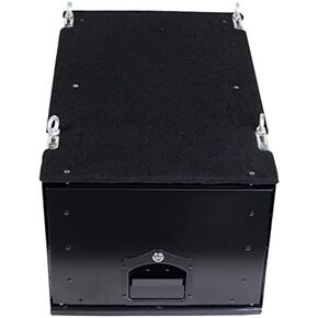 Overland Vehicle Systems Cargo Box With Slide Out Drawer Size - Two Stage Dual Black Powder Coat Universal Fitment - Marine Grade Stainless Steel Hardware in Kuwait
