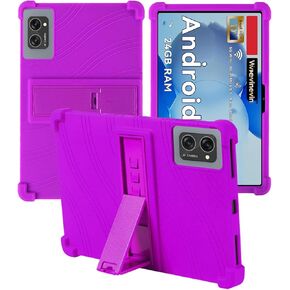 for TABWEE T20 Tablet 10.1 inch Tablet Case,BOVUGAC Soft Silicone Adjustable Stand Shockproof Kids Friendly for TABWEE T20 10.1" Tablet(Purple) in Kuwait