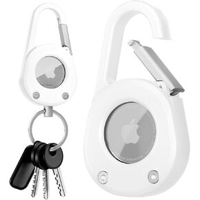حامل AirTag (الجيل الأول/الثاني) مع كابل سلكي، 4 عبوات حافظة صلبة مقاومة للماء IPX8 لعلامات Apple Air 2/1 حامل قفل سلسلة ملحقات سلسلة المفاتيح لتتبع عناصر GPS للأطفال، الأمتعة، حقائب الظهر in Kuwait