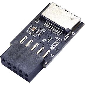 اللوحة الأم USB 2.0 9Pin إلى USB C موصل أمامي محولات USB2.0 محول رأس USB2. منفذ بطاقة موسع للكمبيوتر المحمول USB in Saudi Arabia