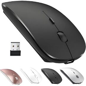 Bluetooth Mouse,Rechargeable Wireless Mouse for MacBook Pro/MacBook Air/Laptop/PC/Mac/iPad pro/Computer,Bluetooth 5.2 + 3.0 +2.4G USB Receiver in Saudi Arabia