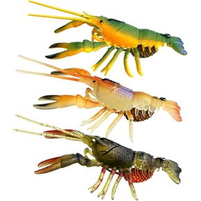 Crayfish Fishing Lures,Crawfish Bass Lures, Soft Plastic Bait with Durable TPE,Crawfish Bait in Kuwait
