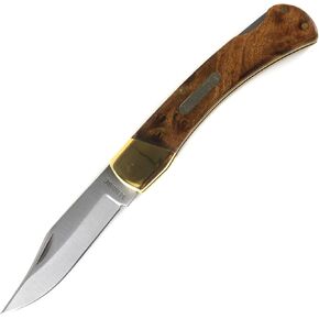 Schrade Old Timer 6OTW Golden Bear 8.7in SS سكين تقليدي قابل للطي مع مشبك 3.9in شفرة ومقبض خشبي للخارجية والصيد والتخييم وEDC in Kuwait
