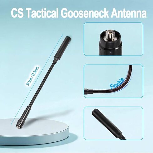 Gooseneck CS Tactical Antenna VHF UHF 136-174Mhz 400-520Mhz SMA Female Antenna for Wouxun KG-659 KG-669 KG-679 KG-689 Baofeng BF-F8HP UV-5R UV-82 BF-888S HYT TC-268 TC-268S in Kuwait