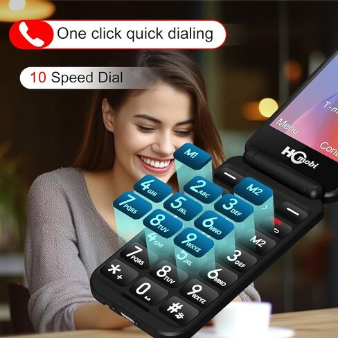 هاتف فليب غير مقفل، هواتف فليب ذات شاشة مزدوجة 2.8 + 1.5 بوصة لكبار السن، زر SOS، الاتصال السريع، خطوط كبيرة، قاعدة شحن، بطارية 1400 مللي أمبير في الساعة in Saudi Arabia
