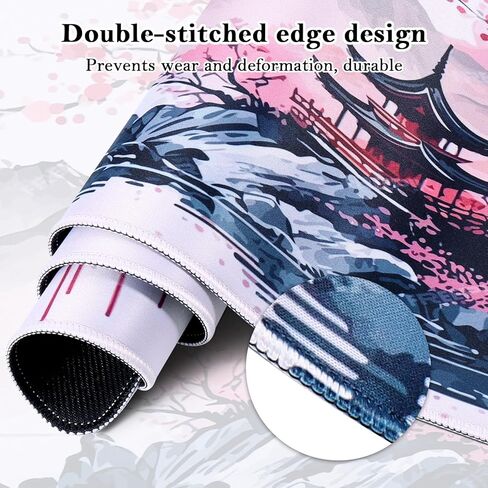 لوحة ماوس غير قابلة للانزلاق، قاعدة ماوس ممتدة 80 × 30 سم، لوحة ماوس للألعاب مقاومة للماء، قاعدة ماوس مع قاعدة مطاطية، وسادات ماوس للكمبيوتر المحمول للمكتب والمنزل (01- لوحة ماوس بلوم) in Kuwait